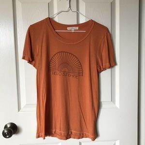 orange hello sunshine tshirt
